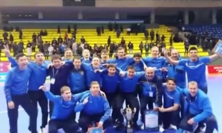 Празднования сборной Казахстана после победы в «Tashkent Cup — 2014»