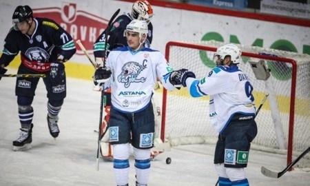 Фоторепортаж с матча КХЛ «Медвешчак» — «Барыс» 3:5