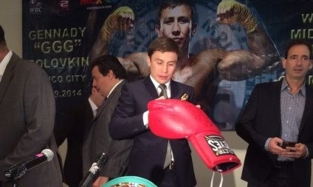 Фоторепортаж с пресс-конференции Геннадия Головкина в Мексике 