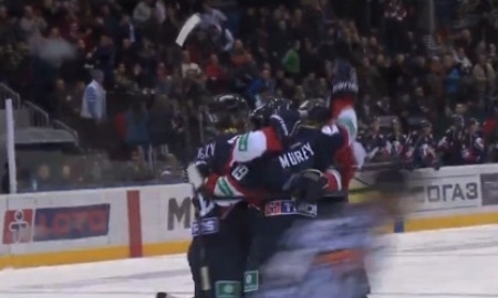 Видео шайб матча КХЛ «Слован» — «Барыс» 3:2