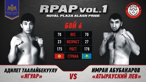 Справка о бойцах турнира по ММА «Royal Plaza vol.1»