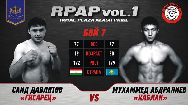 Справка о бойцах турнира по ММА «Royal Plaza vol.1»