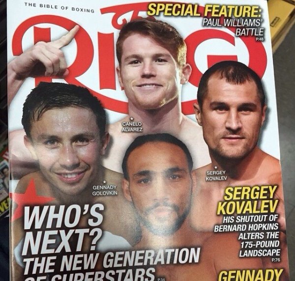 Геннадий Головкин попал на обложку журнала «Ring»