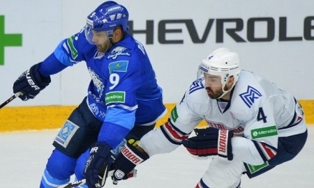 Доус забросил сотую шайбу за «Барыс» 