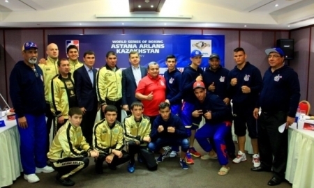 Фоторепортаж с церемонии взвешивания матча WSB «Astana Arlans» — «Caciques de Venezuela»