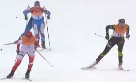 Видео победы Анастасии Слоновой в лыжном спринте Универсиады