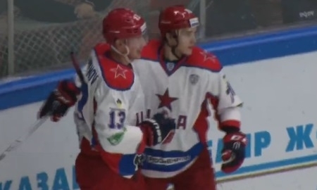 Видео шайб матча КХЛ «Барыс» — ЦСКА 1:5