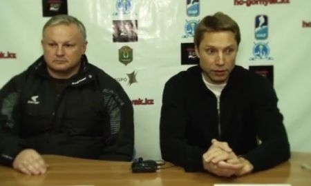 Видео послематчевой пресс-конференции игр чемпионата РК «Горняк» — «Бейбарыс» 5:2, 4:1
