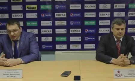 Видео послематчевой пресс-конференции игры КХЛ «Барыс» — ЦСКА 1:5