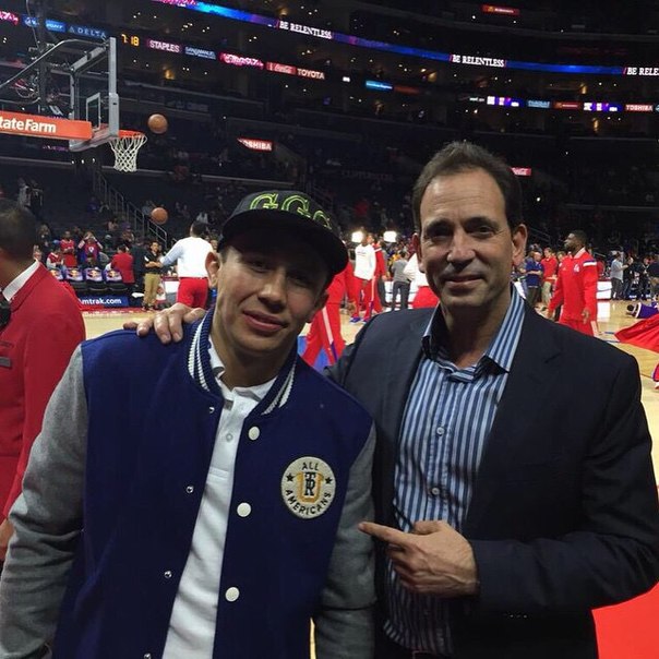 Головкин посетил матч NBA между «Лейкерс» и «Клипперс»