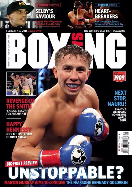 Геннадий Головкин снова попал на обложку британского журнала Boxing News