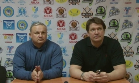 Видео послематчевой пресс-конференции игр чемпионата РК «Арлан» — «Горняк» 9:4, 5:3 