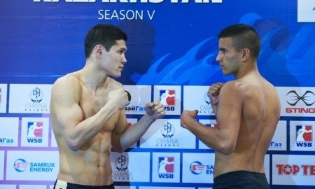 Фоторепортаж с церемонии взвешивания матча WSB «Astana Arlans» — «Argentina Condors»