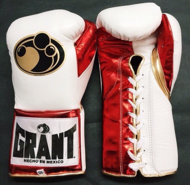 Перчатки Головкина до и после боя с Мюрреем