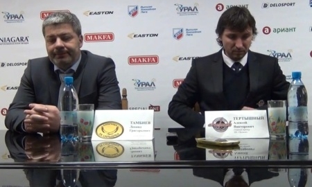 Видео послематчевой пресс-конференции игры плей-офф ВХЛ «Челмет» — «Сарыарка» 4:2