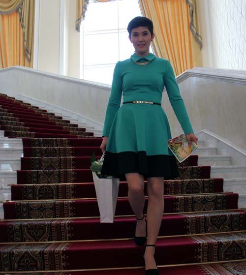 Боксерша Назым Кызайбай произвела фурор на встрече в Акорде