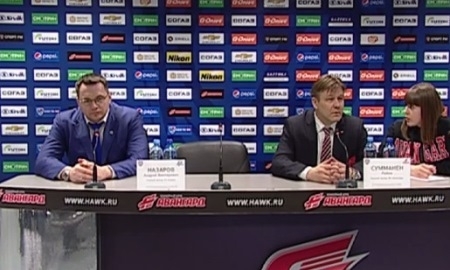 Видео послематчевой пресс-конференции игры плей-офф КХЛ «Авангард» — «Барыс» 2:0