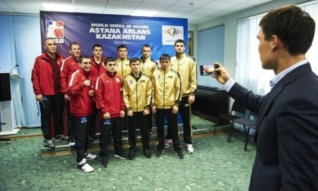 Фоторепортаж с церемонии взвешивания матча WSB «Astana Arlans» — «Baku Fires»