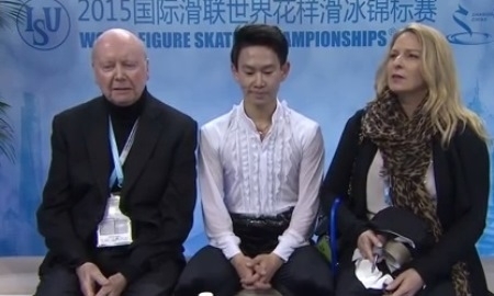 Видео выступления Дениса Тена в короткой программе на чемпионате мира