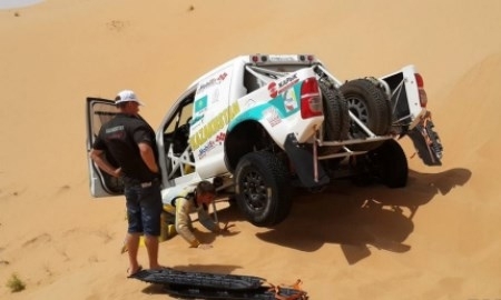 У мангистауского экипажа команды «MobilEx Racing Team» во время гонок в Абу-Даби сломался основной двигатель