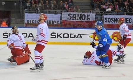 Отчет о матче первого дивизиона чемпионата мира Казахстан — Польша 3:2