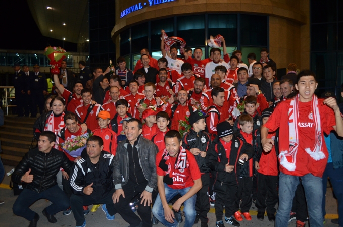 Как встречали «Кайрат» в Алматы