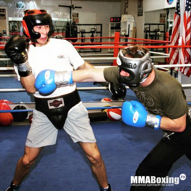 Российские СМИ назвали фото спарринга Головкина и Альвареса «кадром дня»