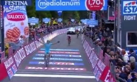 Видео финиша 15-го этапа велогонки «Джиро д’Италия» с участием гонщиков «Астаны»