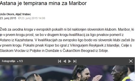 «„Астана“ — минное поле для Марибора». Мнения словенских журналистов и болельщиков по поводу противостояния «Марибор» — «Астана»