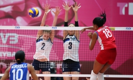 Казахстанские волейболистки одержали третью победу на этапе мирового гран-при