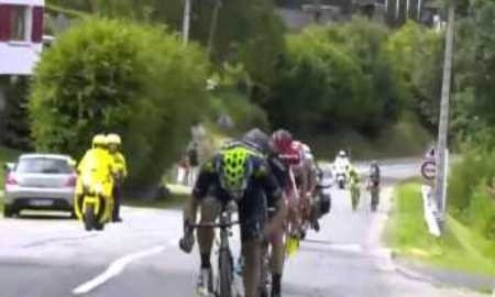 Видео финиша седьмого этапа велогонки «Критериум дю Дофине» с участием гонщиков «Астаны»