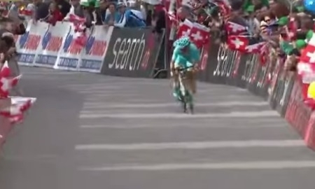 Видео финиша восьмого этапа «Тура Швейцарии» с участием гонщиков «Астаны»