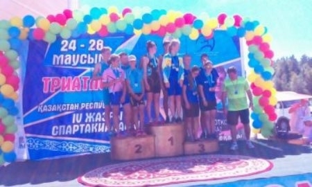 Триатлонисты ЮКО стали вторыми на IV летней спартакиаде