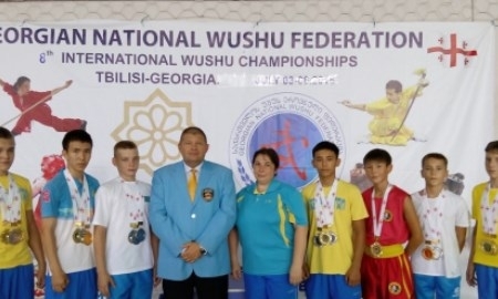 Ушуисты из Актау завоевали на международном турнире в Грузии 18 медалей
