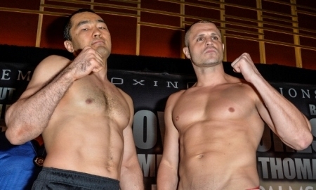 Шуменов и Флорес прошли взвешивание