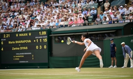 Видеообзор матча четвертого круга «Wimbledon — 2015» Зарина Дияс — Мария Шарапова 4:6, 4:6 