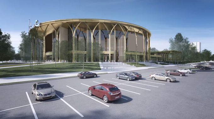 История строительства ледовой арены для ХК «Барыс» в фотографиях