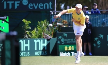 Фоторепортаж со второго дня матча Кубка Дэвиса Австралия — Казахстан