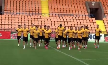 Видео с предыгровой тренировки «Кайрата» в Армении