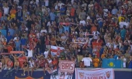 На матче «Барселона» — «Севилья» были замечены флаги Казахстана