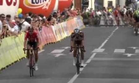 Видео финиша первого этапа «Тура Польши» с участием гонщиков «Астаны»