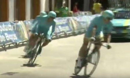 Видео финиша второго этапа «Вуэльты Бургоса» с участием гонщиков «Астаны»