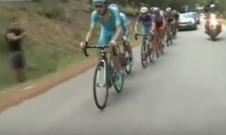 Видео финиша пятого этапа «Вуэльты Бургоса» с участием гонщиков «Астаны»