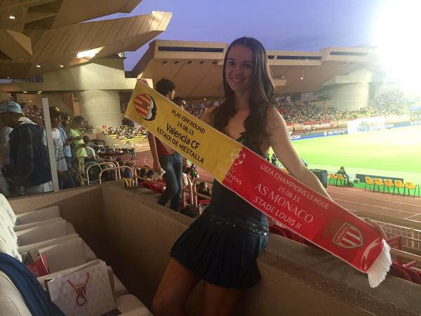Галина Воскобоева побывала на матче «Монако» — «Валенсия»