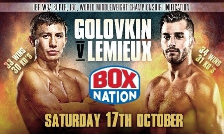 «BoxNation» покажет бой Головкин — Лемье в Великобритании