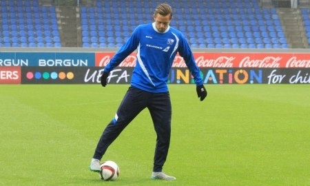 Фоторепортаж с предыгровой тренировки сборной Исландии 