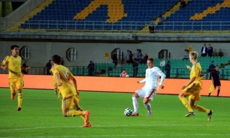 Фоторепортаж с матча отбора к чемпионату Европы 2017 среди молодежи Казахстан  — Швейцария  0:1