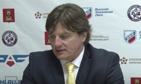 Видео послематчевой пресс-конференции игры ВХЛ ТХК — «Сарыарка» 4:0