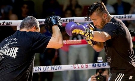 Фото с подготовки Давида Лемье к бою с Геннадием Головкиным