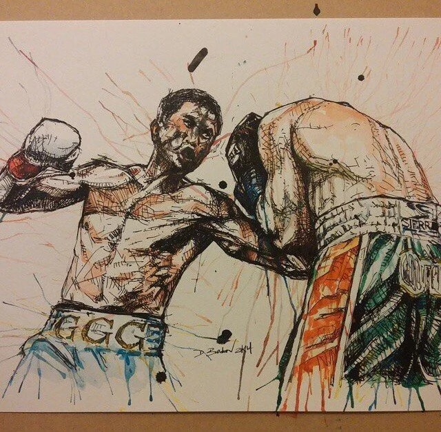 Геннадий Головкин в рисунках и граффити